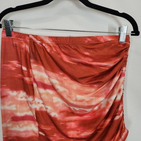 Shein Tie Dye Knot Front Top With Drawstring Bodycon Skirt - Size XL - Picture 7 of 15